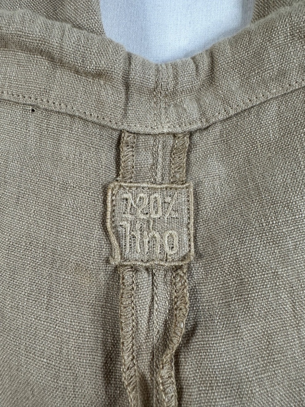 120% Lino 100% Linen Ultra Low Rise Wide Leg Drawstring Pants NWOT EU 44 - Picture 7 of 11
